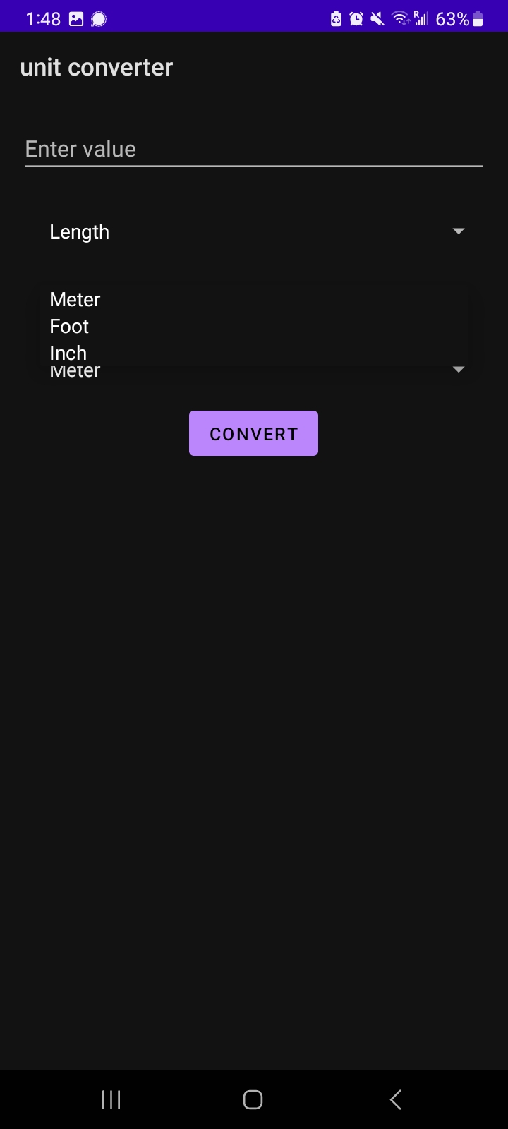 Android unit converter